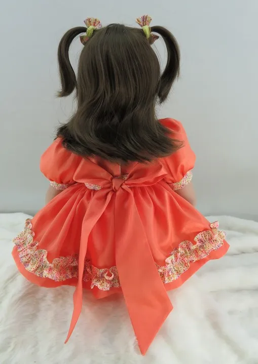 60 см силиконовая кукла-Реборн, игрушки как настоящая 24 дюйма виниловая принцесса, куклы для малышей, подарок на день рождения для детей, игровой домик, перед сном