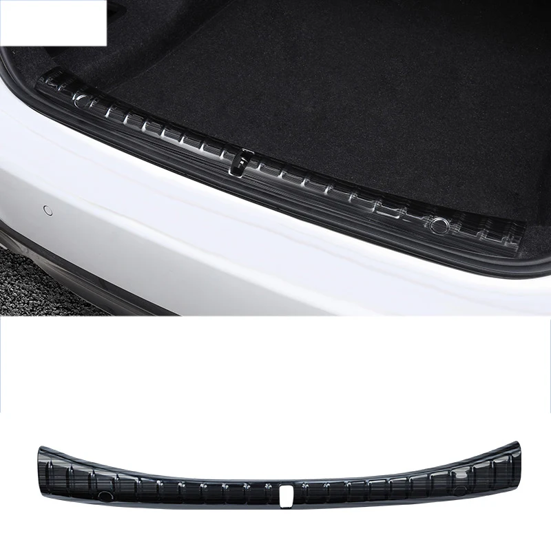Lsrtw2017 нержавеющая сталь багажник автомобиля защитные накладки на панель для bmw 5 серии 528 530 520 540 535 g30 g31 - Название цвета: inside black