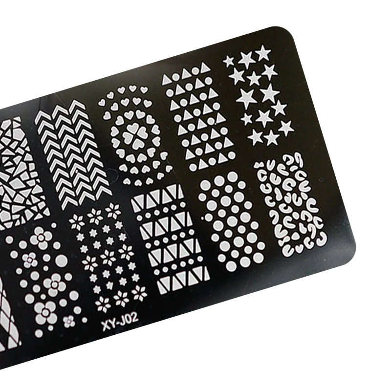 1 шт шаблон для дизайна ногтей различные геометрические узоры DIY лаковое изображение для ногтей штамповочные пластины из нержавеющей стали трафареты для маникюра LAXYJ02