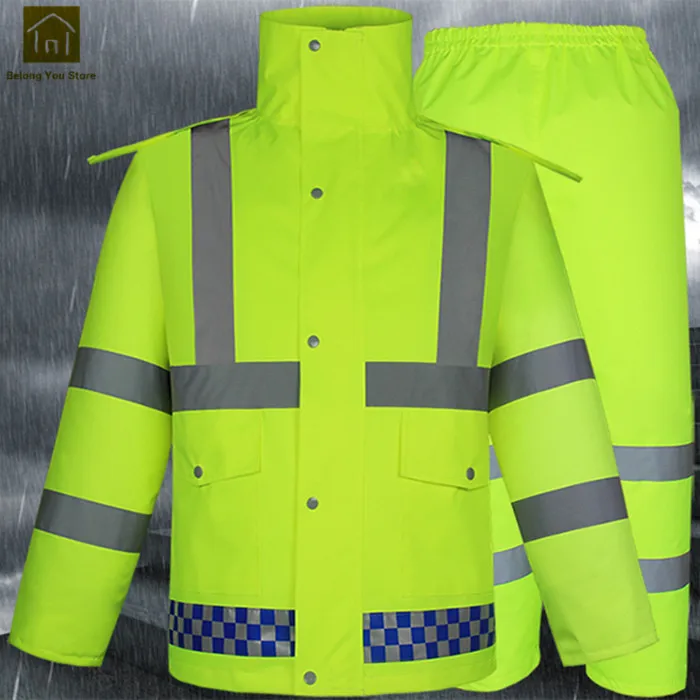 Светоотражающие Водонепроницаемые куртки для мужчин, для спорта на открытом воздухе, для мотоцикла, для мужчин, плащ для женщин, для рыбалки, Abrigos Hombre, снаряжение, дождевик, LKR199 - Цвет: Green