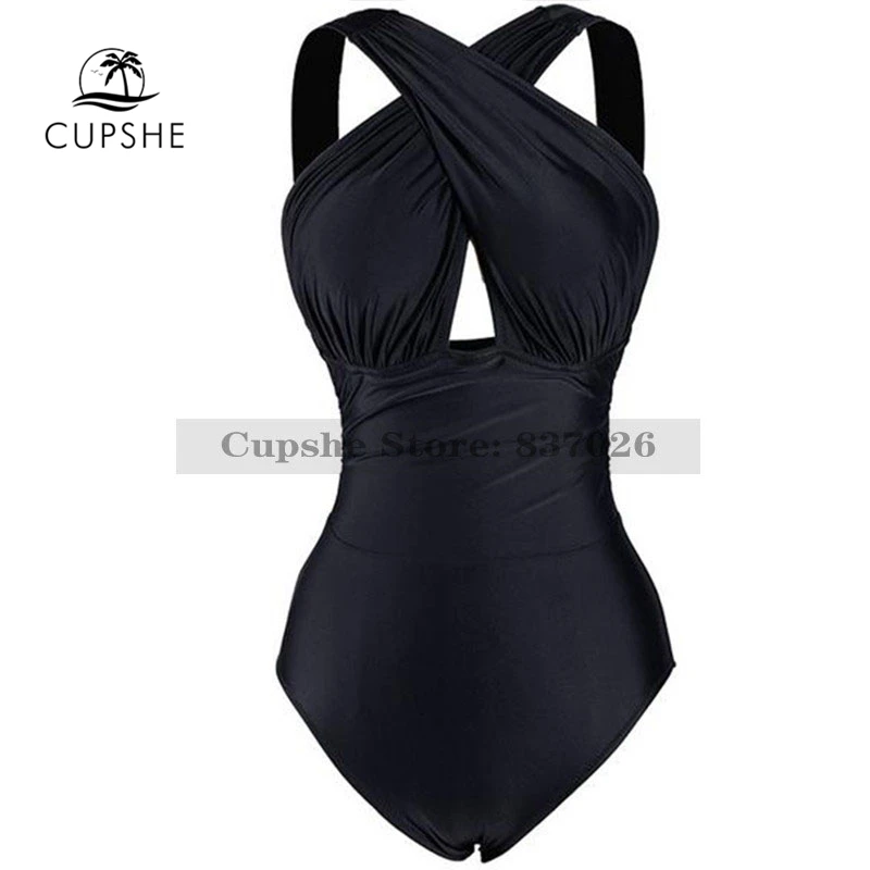 plain black bathing suit one piece