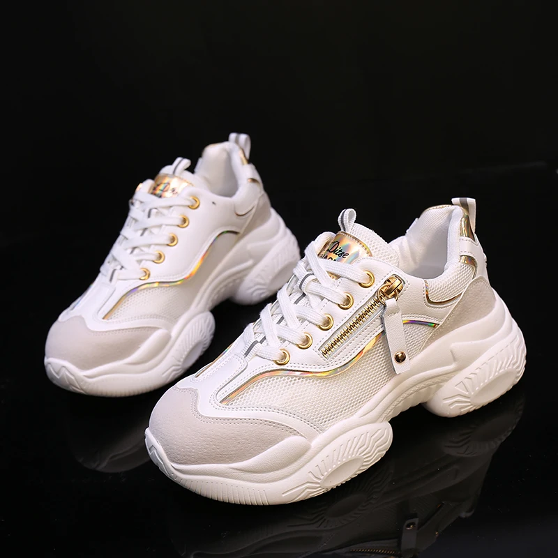 

2019 Spring/Summer New Chunky Sneakers Women Shoes Harajuku Casual Platform Sneakers White Sneakers Basket Femme