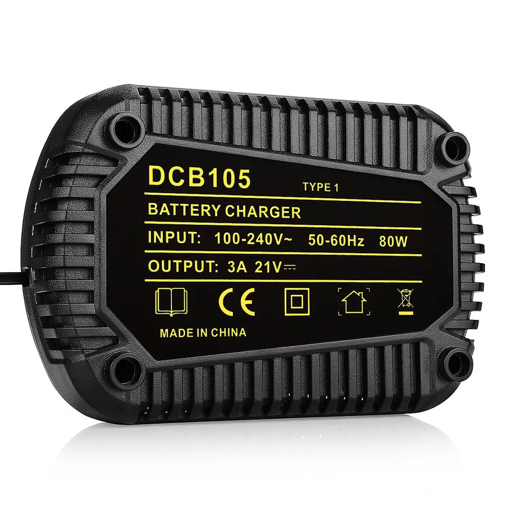 Adeeing 12 V-20 V Li-Ion Батарея Зарядное устройство Замена для Dewalt DCB105