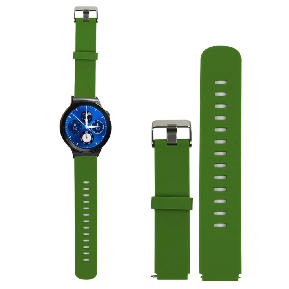 Универсальные силиконовые ремешки для huawei Watch S 18 мм, быстросъемный ремешок для Withings, сменные ремешки Fossil Q, портной - Цвет ремешка: Green