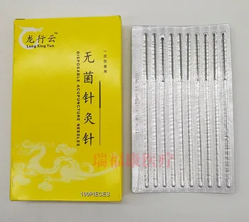 

100pcs/box Acupuncture needle disposable sterile beauty facail face body needle all steel ring handle medical needles