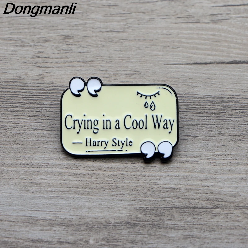 

L3176 Harry Styles Crying in a Cool Way Enamel Pin Brooches Cartoon Metal Brooch Pins Denim Hat Badge Collar Jewelry 1pcs