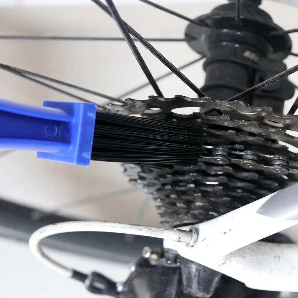 Пластиковая велосипедная Мотоциклетная цепь для велосипеда, чистящее щеточное устройство, щетка для гранж, очиститель для улицы, чистящее средство, инструменты для скруббера