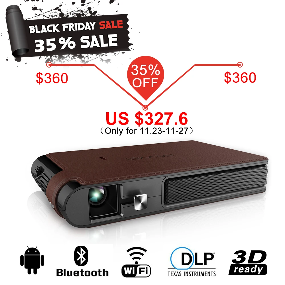 

Mini Pocket DLP 3D Projector Home Theater Android WIFI Bluetooth Full HD Video Mobile Beamer for Smartphone Laptop TV
