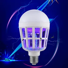 Светодиодный лампа инсектицидная Лампа 15 Вт 220 V электрическая ловушка антимоскитная лампа УФ лампа защиты от Насекомых ловушка для комаров убийца