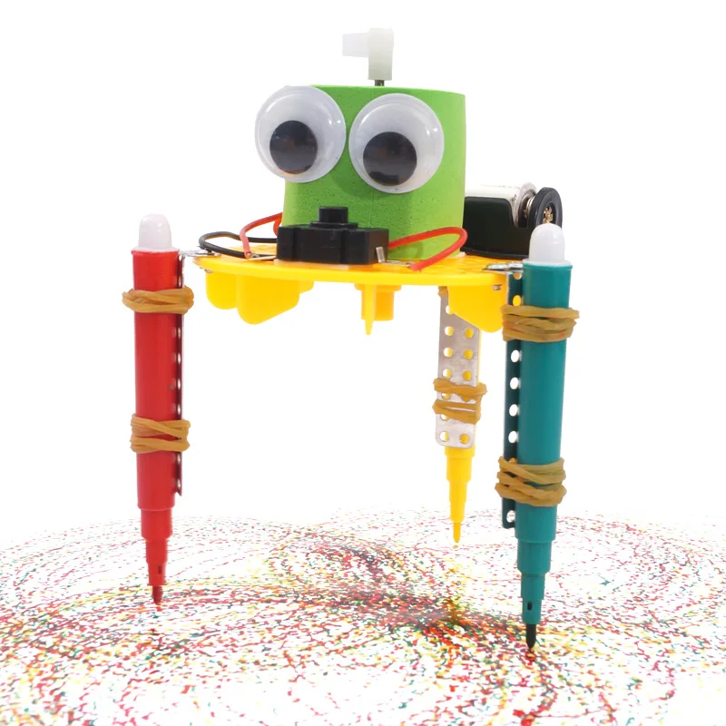 

DIY STEM Toys for Children Physical Scientific Experiment Creativity Learning Educational Toy Kit Graffiti Robot Birthday Gift