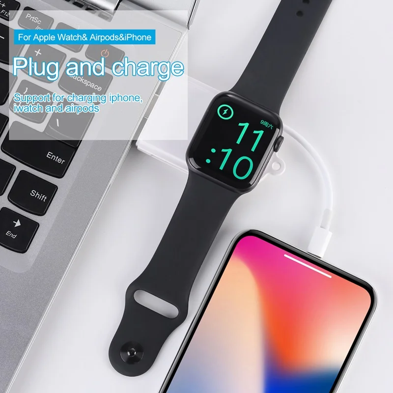 Tondaytech магнитное портативное Usb Беспроводное зарядное устройство для Apple Watch 4 3 2 1 38 мм 40 мм 42 мм 44 мм быстрое зарядное устройство