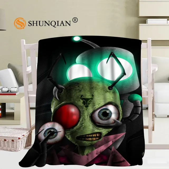 Custom Invader Zim Blanket Manta Falafel Blanket Sofa Bed Plane Travel Plaids Bedding Set 56x80inch 50x60inch 40x50inch Blanket Sofa Manta Fleecefleece Blanket Aliexpress