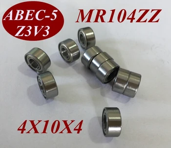 

5pcs MR104Z MR104ZZ MR104 ZZ MR104-ZZ 4X10X4 MM 4*10*4 MM Miniature roller micro shaft motor deep groove Ball Bearing tools