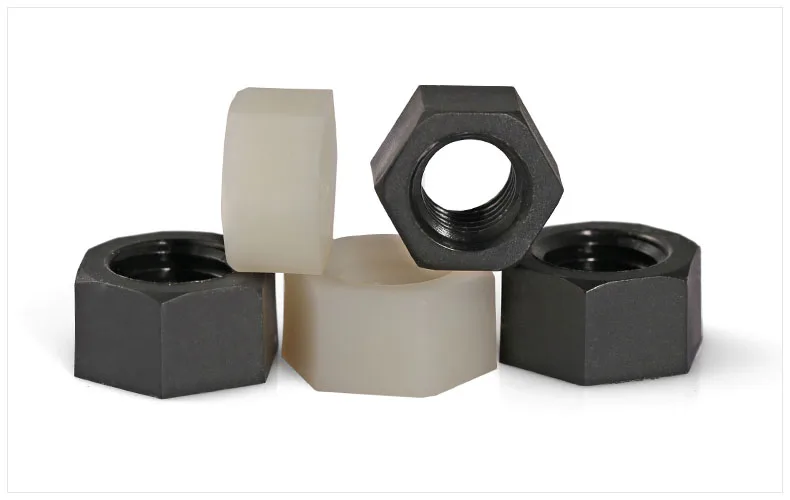 

Nylon hexagon Nuts M2 M2.5 M3 M4 M5 M6 M8 M10 M12 nuts white/black plastic nuts for screws