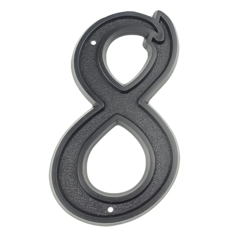 

Big House Number 139mm Height Door Address Number Digits ABS Plastic Black House Door Address Sign 5-1/2 inch. #8