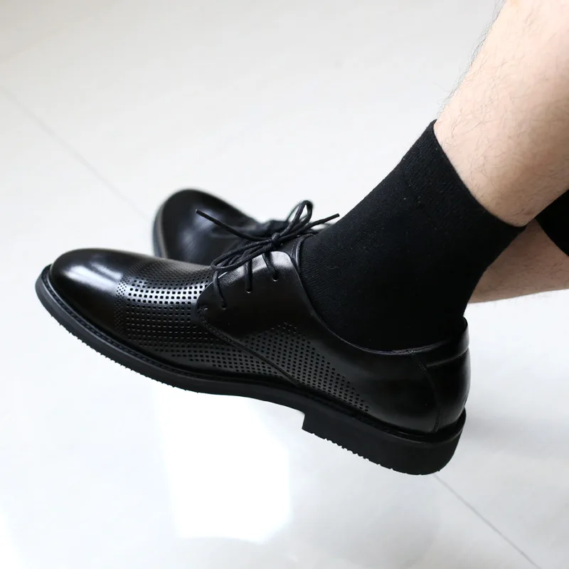 5 пар/лот Для мужчин, тонкие хлопковые носки мужские черные Бизнес короткие носки Демисезонный s110 EUR39-44