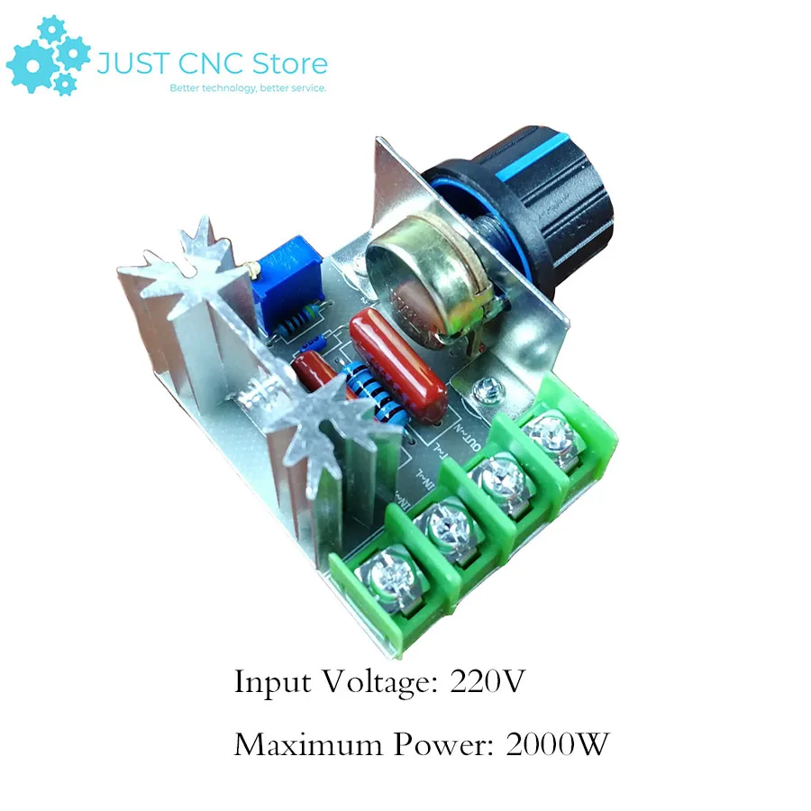 

Controller Thermostat AC 220V 2000W SCR Voltage Regulator Dimming Speed