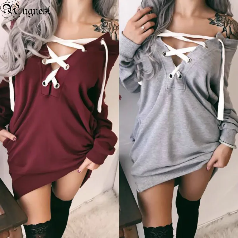

Uguest Women Oversized Hoodie Lie Collar Long Pullovers Cotton Long Sleeve Plus Size Sweatershirt Casual Tops
