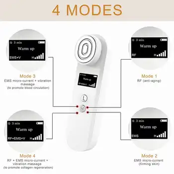 RF EMS Vibration Machine Radio Frequency Wrinkle Removal RF Skin Tightening Face Lifting EMS Vibration Face Body Beauty Massager
