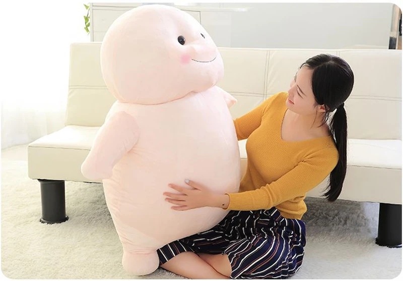  Dorimytrader Big Soft Lovely Smiling White Bear Plush Toy Cuddly Stuffed Pop Fashion Fat Dolls Pillow 100cm 39inch 3 Colors DY61968(11)