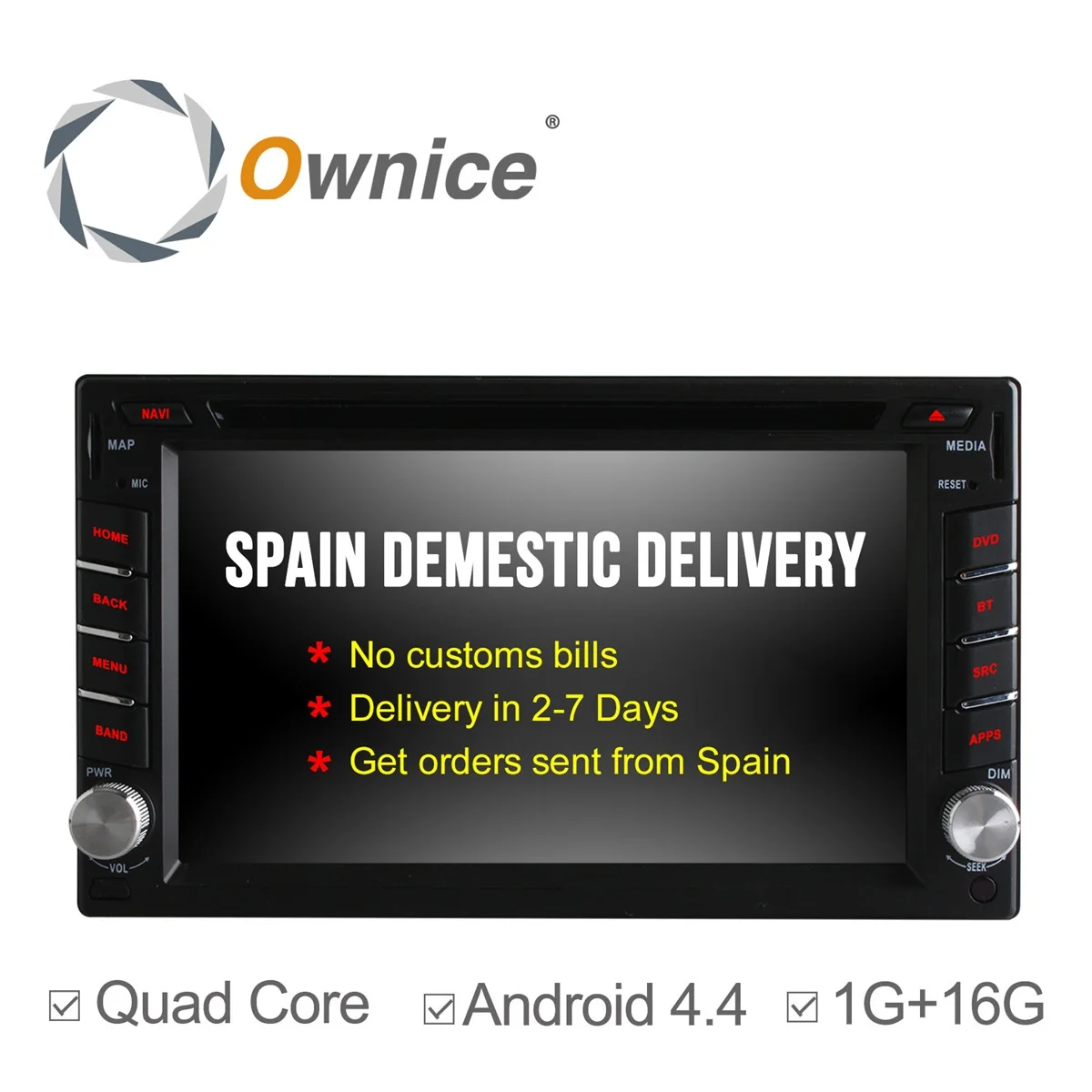 imágenes para C300 ownice quad core android 4.4 universal de coches reproductor de dvd gps navegación 2Din Car Stereo Radio 16G ROM soporte enlace espejo IPOD imágenes para C300 ownice quad core android 4.4 universal de coches reproductor de dvd gps navegación 2Din Car Stereo Radio 16G ROM soporte enlace espejo IPOD