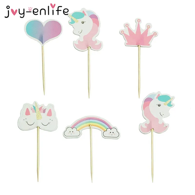 Unicorn Cupcakes Cake Baby Shower | Unicorn Cupcake Topper Printable -  24pcs/lot - Aliexpress