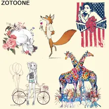 ZOTOONE железная наклейка для одежды милые животные Череп патч украшение DIY полосы аппликация на футболку пользовательские патч наклейки