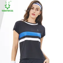 Vansydical спортивные футболки для йоги женские шорты для занятия йогой короткий рукав с принтом хлопок дышащий фитнесс пробежки Топы