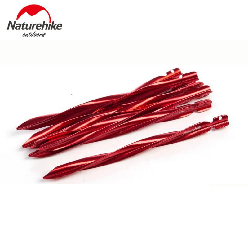 Livre de Alumínio Barraca ao ar Naturehike Tenda Estacas 7701 Acessórios Equipamento Ultraleve Tenda Prego Peg Stakes Gancho Pin Unhas 4 Pcs e 8 Pcs