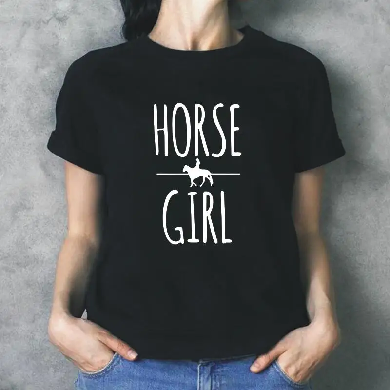 

Fashion Riding Horse Girl Printed T Shirt Women Tops Casual Tee Shirt Femme Women Clothes Hipster Women Tshirt Camiseta Mujer