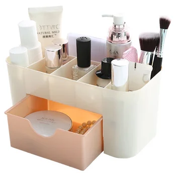 

Cosmetic Storage Box Small Mini Cute Dressing Table Shelf Makeup Brush Lipstick Desktop Organizer