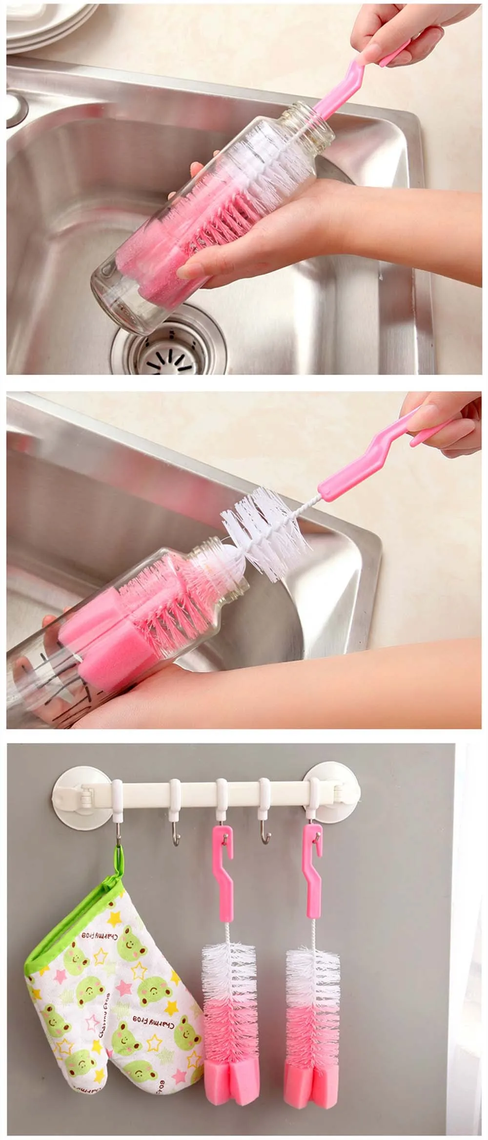 Kitchen-Bottle-Cleaning-Tools- Nylon+Sponge-Nipple-Cup -Brush-360-Degree-Rotating-Wash-Handle-Plastic-Brush-Bottles-Cleaning-KC1079 (2)