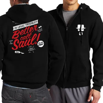 

Movie Fans TV Show Series Men Zip Up Hoodies 2019 Spring Autumn Better Call Saul Letters Printed Men Tracksuit