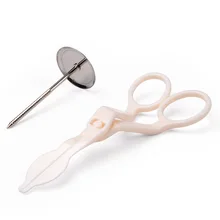 Пластик scissor цветок помадка украшения торта инструмент цветок Lifter торт край ножницами клип крем передачи кондитерский инструменты