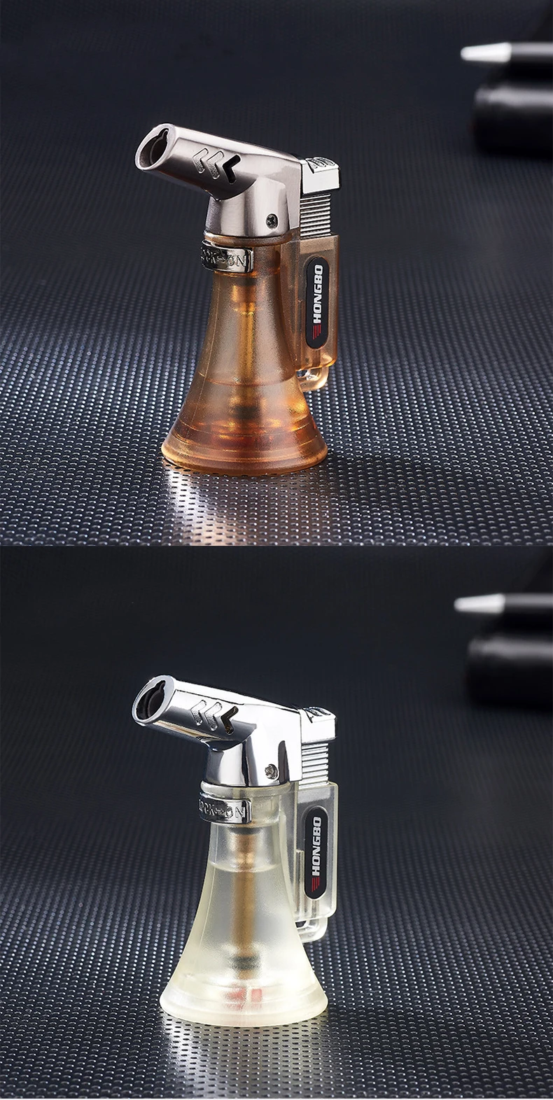 Трубная жидкость для зажигалки, пистолет, компактная Бутановая струйная Зажигалка для сигар, турбо Зажигалка 1300 C, ветрозащитная металлическая струйная Зажигалка без газа