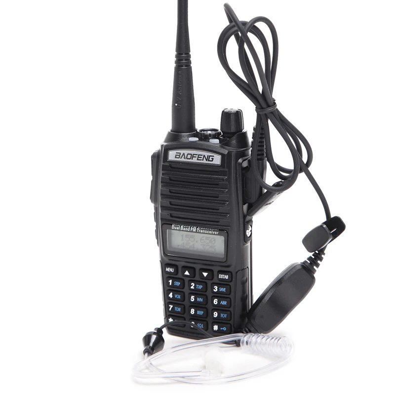 BAOFENG UV-82 плюс правда 8 Вт высокое Мощность VHF/UHF Dual Band двухстороннее радио UV82 плюс портативной рации с 2-PTT Акустическая трубка Гарнитура