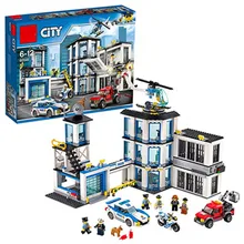 

City Series New Police Station Set Children Educational Model Building Blocks Bricks Toys for Gift Compatibl LegoINGly 60141 18A