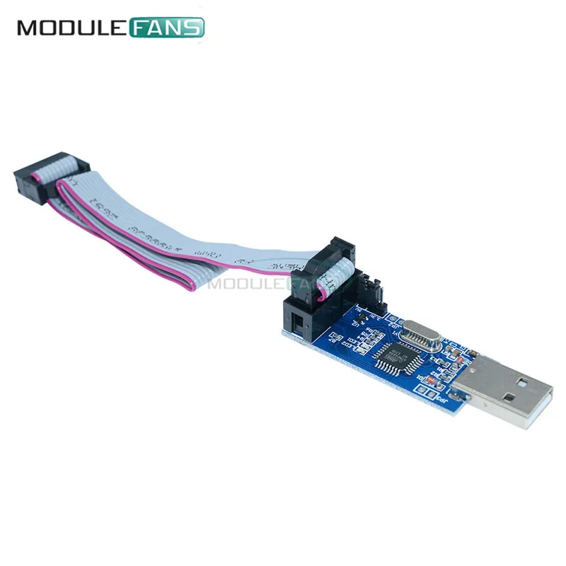 5 шт. USBASP USBISP AVR программатор 3 В/5 В USB ISP ASP ATMEGA8 ATMEGA128 ATtiny/CAN/PWM + 10Pin провод Поддержка