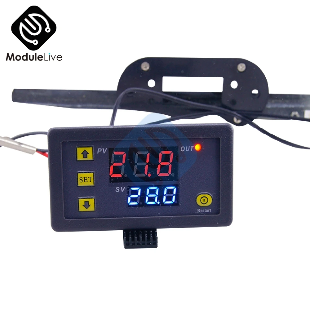 

W3230 DC 12V 24V AC 110V 220V 20A Digital Temperature Controller Display 20A Sensor Heat Cooling Temperature Measurement Tools