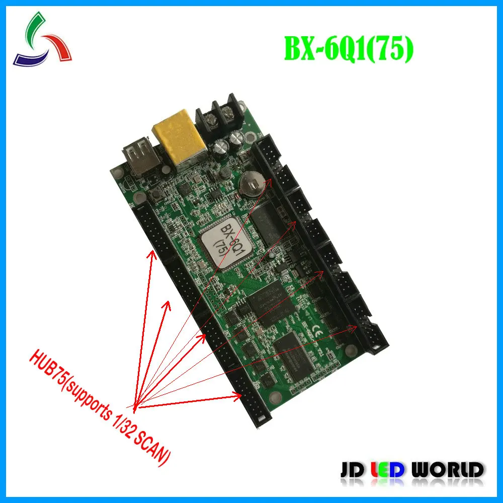 

BX-6Q1(75) Ethernet+USB lintel full color LED display screen controller card(replace BX-5Q1+ BX-5Q1+(75))