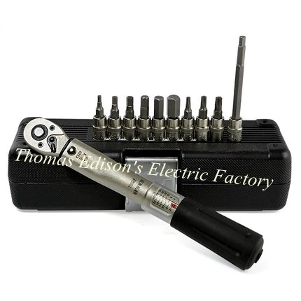 

TECHSTABLE 1/4"DR 2-24Nm 11 piece torque wrench Bicycle bike tools kit set tool bike repair spanner