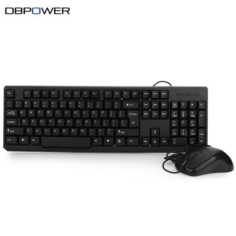 Dbpower высококачественный USB проводной Офисная Клавиатура и мышь комплект