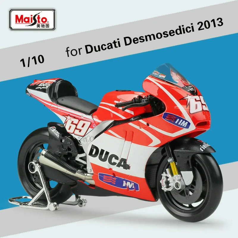 

Maisto 1:10 for DUCATI Desmosedici MotoGP Motorcycle Model Simulation Alloy Scooter Offroad Racing Motorbike Speed Wheels Model