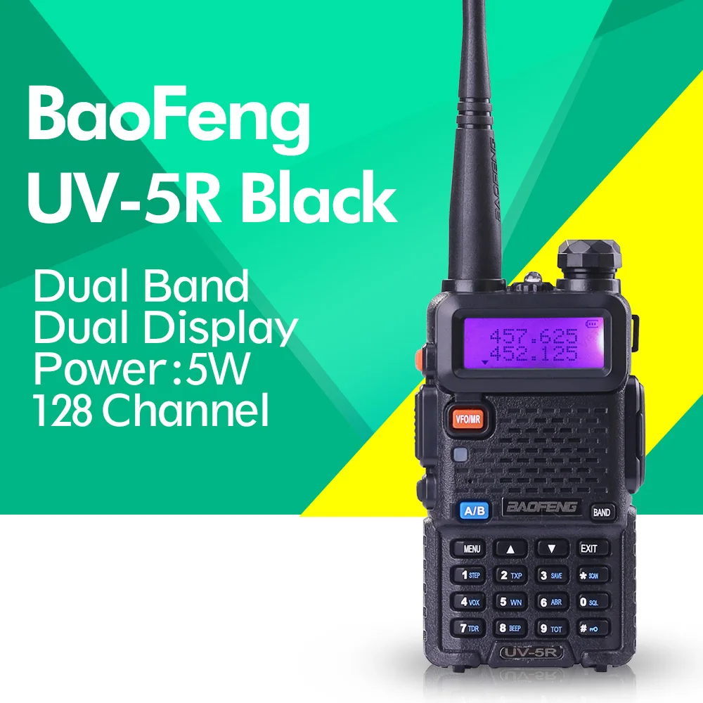 Baofeng UV-5R Walkie taklie трансивер 5 Вт УКВ двухдиапазонный переносной радио 136-174/400-520 мГц HM