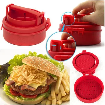 

Hot 1pc Plastic Stuffed Burger Press Hamburger Maker Mold DIY Pizza Maker Burger Maker Machine Pastry Maker Mold Kitchen Gadgets