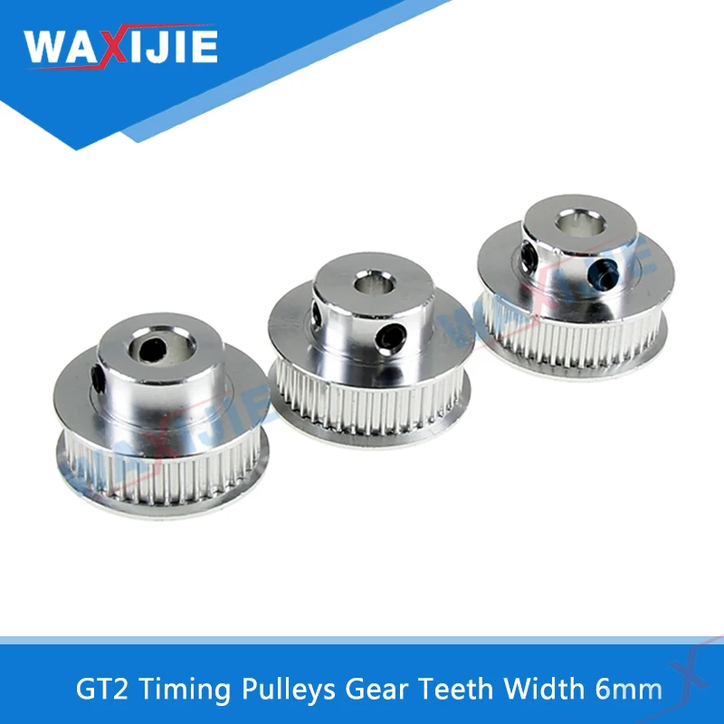 

5Pcs/Lot Timing Pulley 2GT Wheels 30 36 40 60 Tooth Bore 5 6.35 8mm Aluminium Gear Teeth Width 6mm For Reprap 3D Printer Part