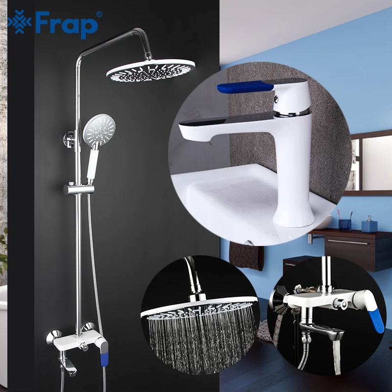 FRAP Shower Faucets chrome fashion bathroom shower mixer faucet bath faucet shower set cold and hot water adjustable tapware
