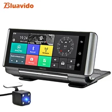Bluavido 7 дюймов 4 г Автомобильный dvr камера gps FHD 1080 P Android Dash Cam навигация ADAS автомобильный видеомагнитофон двойной объектив с обратным изображением