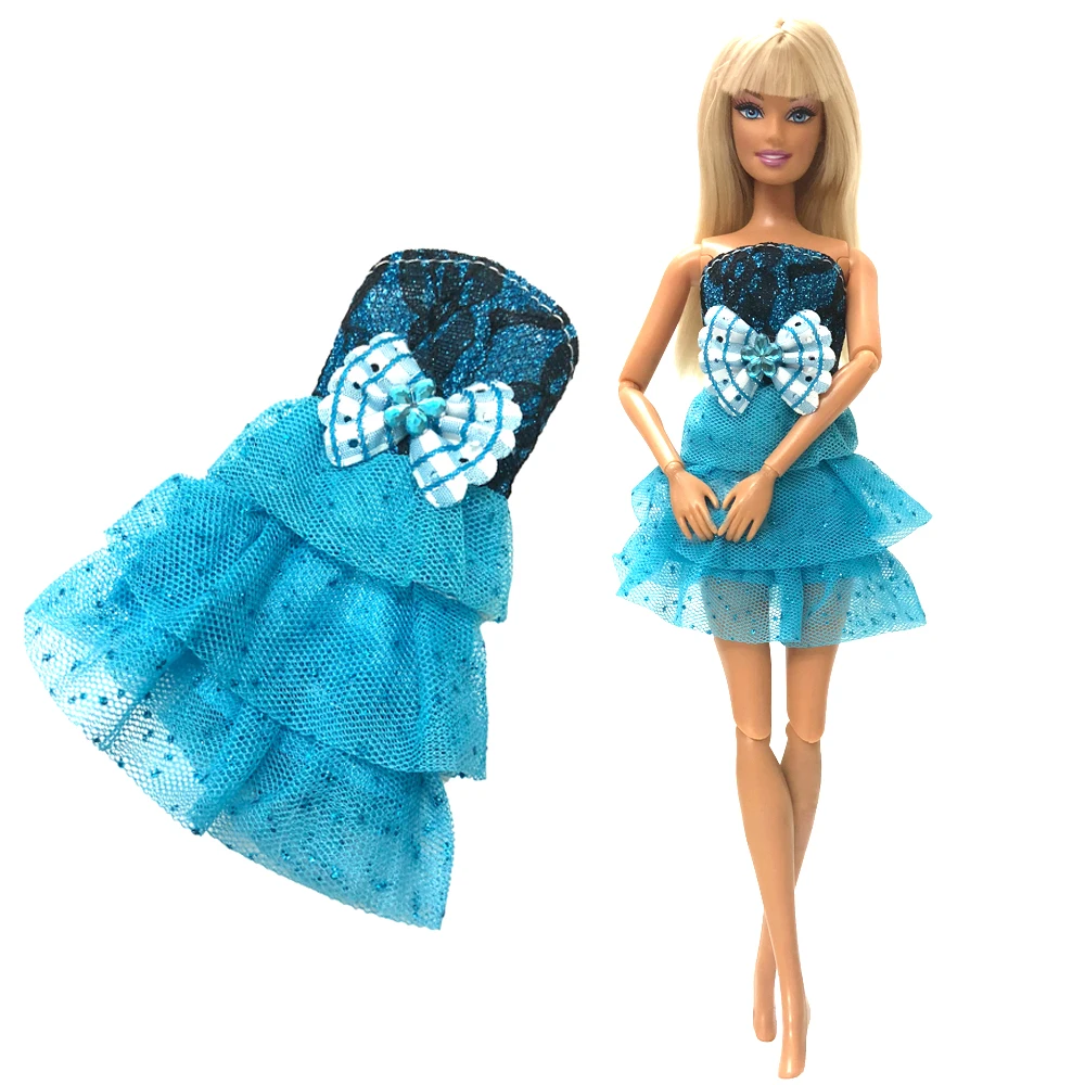 

NK 2019 One Set Newest Doll Dress Beautiful Party Concise style Clothes Top Fashion Dress For Barbie Noble Doll Best Girls' Gift