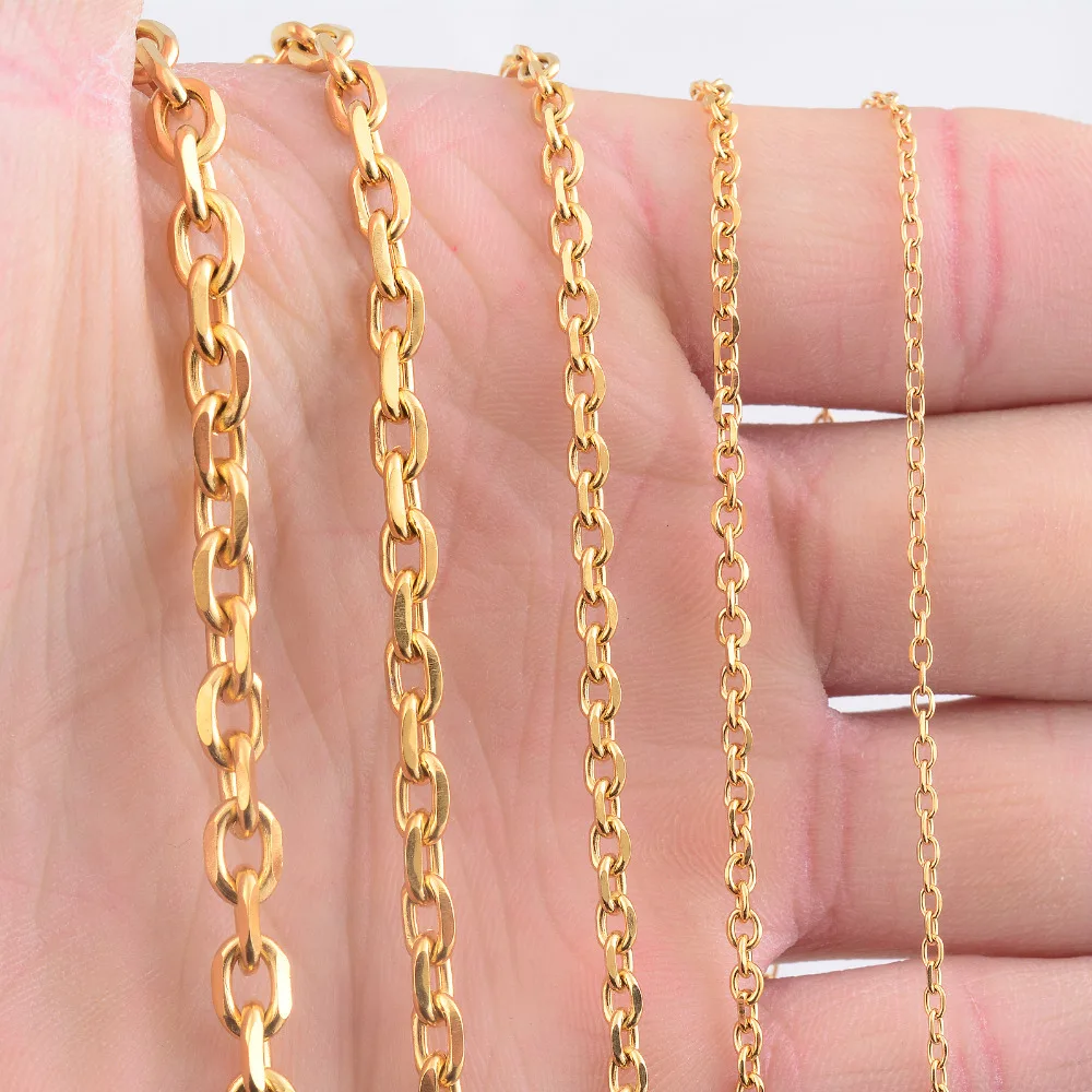 Cuban O-Chain Choker Stainless Steel Necklace For Men and Women DIY Gift